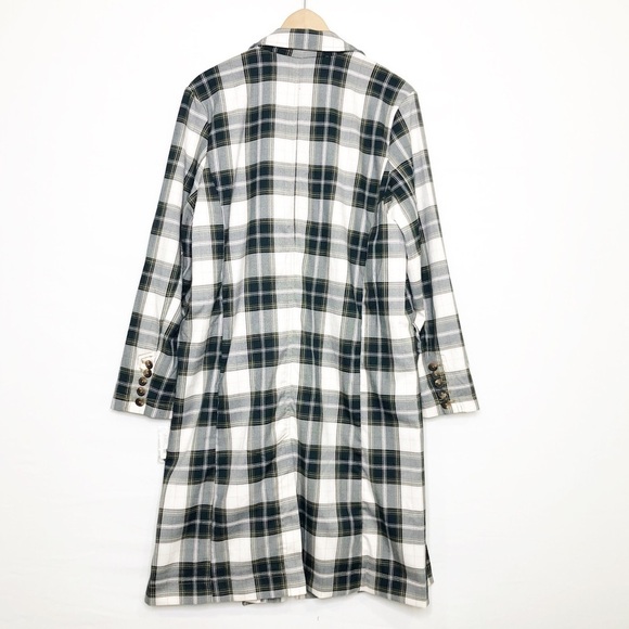 Free  People Freddie Long line double breasted plaid blazer coat - Picture 4 of 13